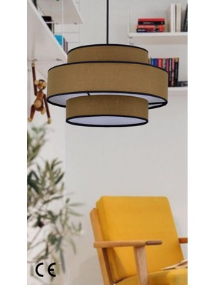 Allians Doğal Hazeran Rattan 3 Katlı Çocuk Yatak Odası ve Salon Avizesi