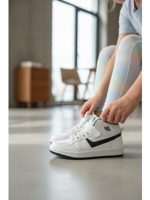 Enoch Boğazlı Jordan Yüksek Bilek Destekli ve Cırt Bantlı Modern Çocuk Sneaker