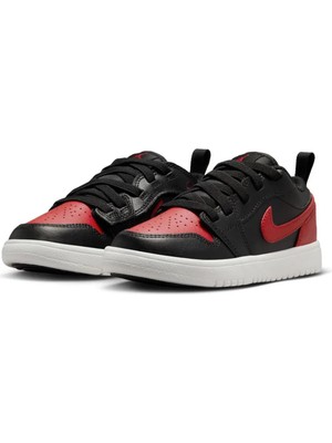 Nike Jordan 1 Low Alt Ps Çocuk Lastik Bağcıklı Gri Cırtlı Deri Ayakkabı DR9748-146