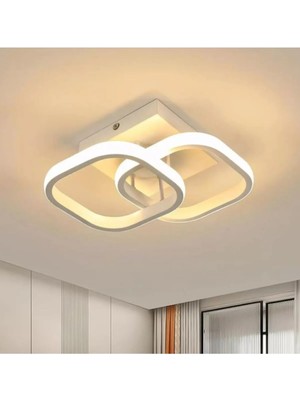 Allians Şık Tekli Plafonyer LED Beyaz Işık, Modern ve Enerji Tasarruflu Aydınlatma