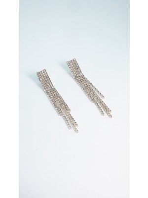 Sirenith Gümüş Kaplama Taşlı Çelik Küpe