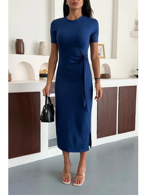 Modazeyosh Kadın Yandan Bağlamalı Modal Kumaş Elbise