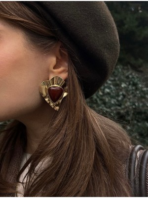 Les Séduisantes C.A. Mineli Gold Vintage Altın Kaplama Küpe Vıp