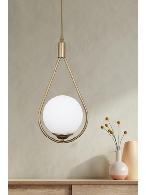 Allians Şık Beyaz Camlı Eskitme Sarkıt Avize, Yatak Odası ve Salon Için