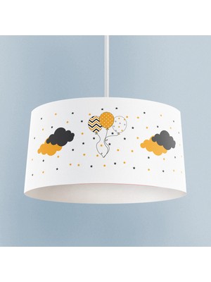 Allians Yıldız Desenli Üç Balonlu Bebek ve Çocuk Odası Avizesi