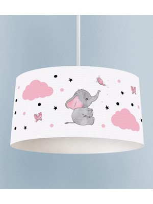 Allians Çocuk Odası Kelebekli Fil Desenli Sarkıt Avize, Şık ve Sevimli Aydınlatma