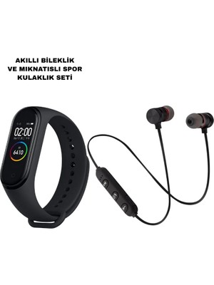 Beta Moda Hub M6 Akıllı Bileklik ve Bluetooth Spor Kulaklık 2’li Set