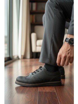 Enoch Klasik Brogue Işlemeli Erkek Çocuk Dokulu Sünnet ve Düğün Için Kundura Ayakkabı