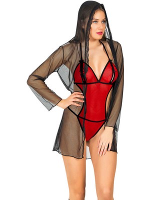 Sistina Hnrlishp Kırmızı Fantezi 2' Li Takım - 1370 - Beden L/xl