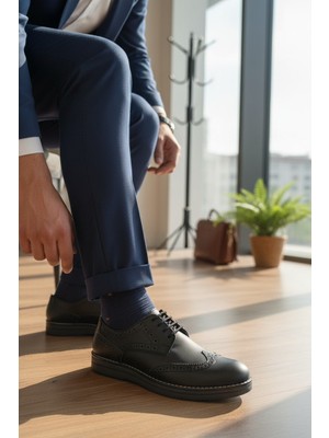 Enoch Klasik Brogue Işlemeli Erkek Çocuk Dokulu Sünnet ve Düğün Için Kundura Ayakkabı