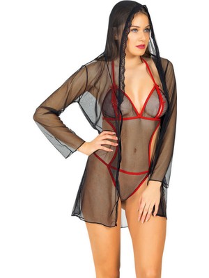 Sistina Hnrlishp Siyah Fantezi 2' Li Takım - 1369 - Beden S/m