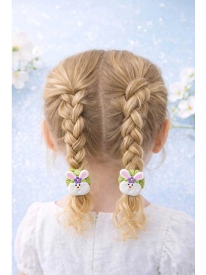 Nati Co Kız Çocuk Tavşan Figürlü Lastik Toka ( 1 Adet )