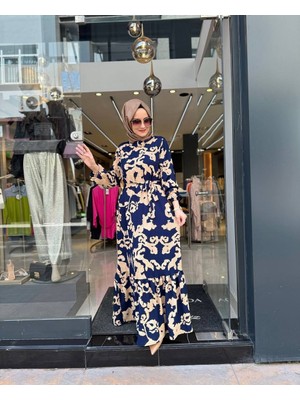Still Butik Bürümcük Kumaş Tesettür Elbise ST2100