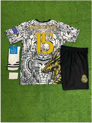 Legent Lady R.e.a.l M.a.d.r.i.d 2023/24 Sezonu A.r.d.a G.ü.l.e.r Konsept Çocuk Forması 3'lü Set (Black-White)