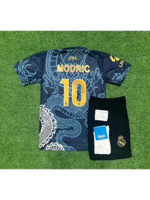 Legent Lady Real M.a.d.r.i.d 2024/25 Sezonu Luka Modric Dragon Desenli Konsept Çocuk Forması 4'lü Set