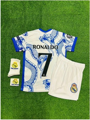 Legent Lady R.madridd 2024/25 Sezon Yılan Desenli Cristiano Ronaldo Çocuk Forması 4'lü (Armalı)