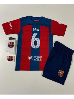 Legent Lady F.c B.a.r.c.e.l.o.n.a 2023-24 Sezon Gavi Iç Saha Çocuk Forması 4'lü Set (Armalı)
