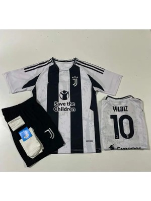 Legent Lady Juventuss 2024-25 Yeni Sezon Kenan Yıldız Iç Saha Çocuk Forması 4'lü Set (10)