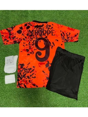 Legent Lady Kylian Mbappe 2024/25 Yeni Sezon Özel Konsept Çocuk Forması 4'lü Set (Turuncu)