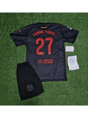 Legent Lady F.c B.a.r.c.e.l.o.n.a 2024/25 Yeni Sezon Lamine Yamal Deplasman Çocuk Forması (27)