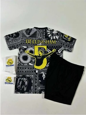 Legent Lady R.e.a.l M.a.d.r.i.d 2024/25 Sezon Jude Bellingham Özel Konsept Çocuk Forması 4'lü (Armalı-Pre Match)