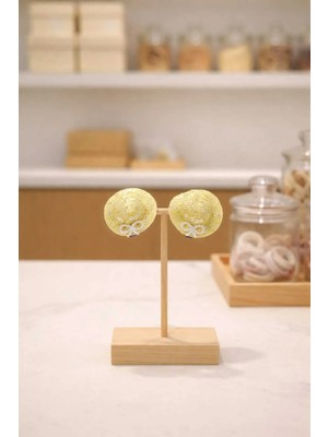 Nati Co Kız Çocuk Şapka Figürlü Sarı Renk Pens Toka 2’li Set