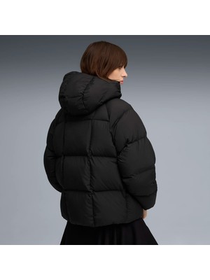 Puma Kadın Siyah Puma Hooded Down Puffer Jacket Siyah Kadın Kapüşonlu Kaz Tüyü Mont