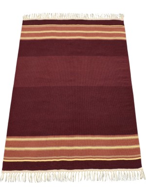 Zehra Abla Halı Yeni El Dokuma Şaheser Tek Renk Balıkesir Yün Kilim 6992