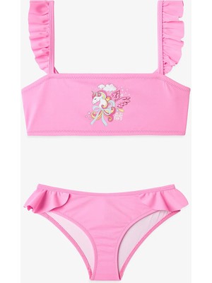Penti Açık Pembe Kız Çocuk Dream Unicorn Bandeau Bikini Takımı