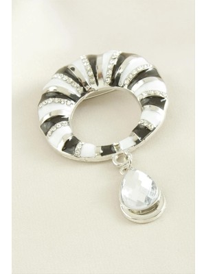 Ronanna Simit Mineli Taşlı Broş