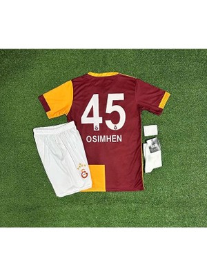 Legent Lady Gâlatâsarây 2025/26 5 Yıldızlı V. O's.i.m.h.e.n Iç Saha Parçalı Çocuk Forması 4lü Set