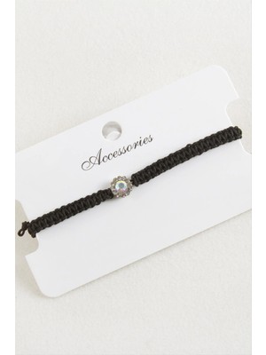 Ronanna Çiçek Taşlı Makrome Örgülü Bileklik