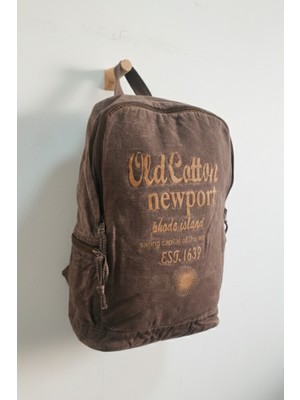 Old Cotton Laptop Bölmeli Kanvas Sırt Çantası - Leone