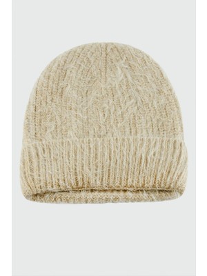 Ronanna Tüylü Katlamalı Bayan Bere