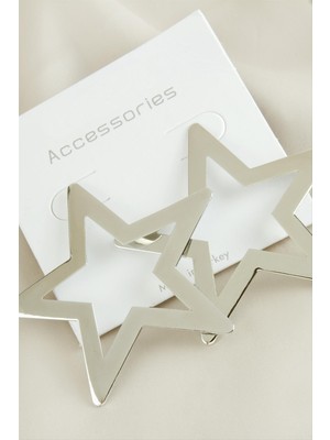 Ronanna Yıldız Yeni Sezon Metal Küpe