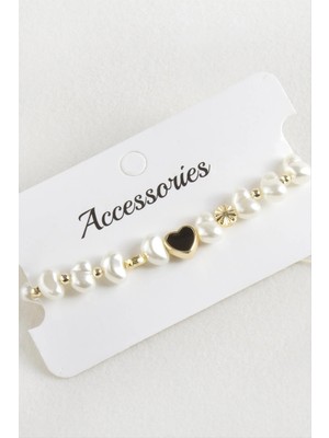 Ronanna Kalp Inci Boncuk Makrome Ip Bileklik