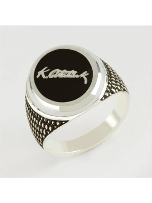 Ronanna Mustafa Kemal Atatürk Imzalı Metal Erkek Yüzük