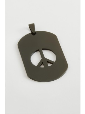 Ronanna Barış Işareti Çelik Kolye Ucu 3*5 cm