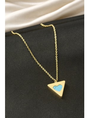 Ronanna Üçgen Sedef Çelik Kolye