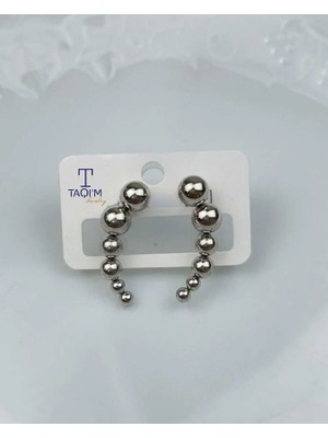 Taqi'm Jewelry Silver Çelik Küpe