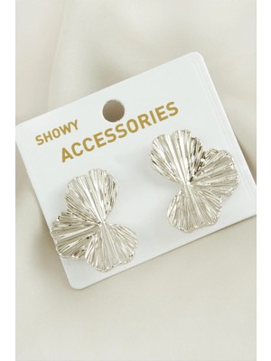 Ronanna Yaprak Yeni Sezon Metal Küpe