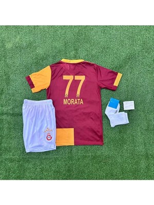 Legent Lady .g.â.l.a.t.â.s.a.r.â.yy 2025-26 Yeni 5 Yıldızlı Parçalı A.l.v.a.r.o/. M.o.r.a.t.a Çocuk Forması 4'lü