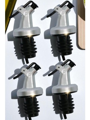 Katilus 4 Adet Damlatmaz Kapaklı Şişe Tıpası Mantar Tıpa Yağ Şişesi Başlığı Sızdırmaz Yağdanlık Ucu Kapağı