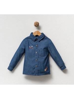 Overdo Cepli Erkek Çocuk Uzun Kollu Kot Gömlek