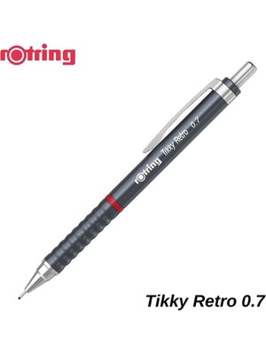 Kitabevimden Rotring Versatil Kalem Tıkky Retro Metalik Gri 0.7 mm 2202570-12-PKT