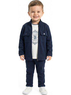 Top Kids Erkek Çocuk 3lu Alt Üst Takım 6-36 Ay 4302