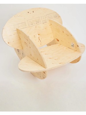 Comart Geçmeli Kontraplak Sandalyesi – Aletsiz Kurulum, Modern Ahşap Tasarım, Dayanıklı Flat-Pack