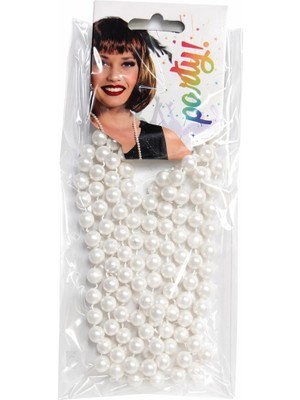 Fantastik Store 1920 Gatsby Inci Kolye – Vintage Uzun Beyaz Inci Kolye - Lisinya