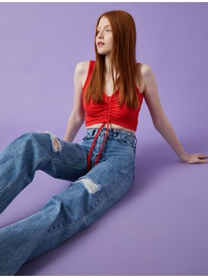 Koton Crop Atlet Büzgülü