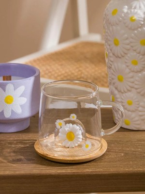 LC Waikiki Karışık Çiçek Baskılı Cam Bardak 300 ml  (S6)